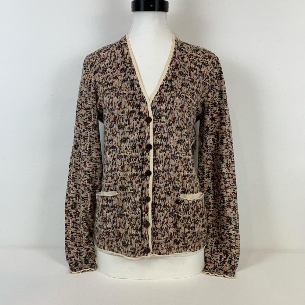 Marc by Marc Jacobs Colorful Cotton Cardigan with Chic White Trim